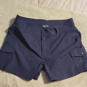 Eddie Bauer Dark Blue Buttoned Size 14 Shorts